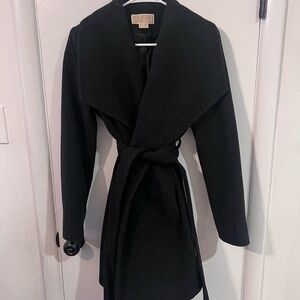 Michael Kors Dark Grey Wrap Coat